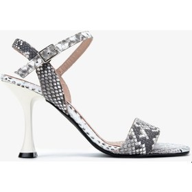 Resim Valmenti Giulio Kadın Naturel Yılan Hakiki Deri Sandalet 33 0532 Bn Sndlt Y24 Natürel 