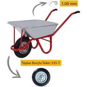 Resim Kanat Galvanizli Demonte El Arabası Tüplas Burçlu Teker 1.00 Mm Sac 