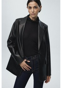 Resim Mavi Kadın Pu Blazer Ceket Siyah 1110494-900 Siyah 