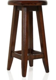 Resim Ceviz Ahşap Bar Taburesi 60 CM 