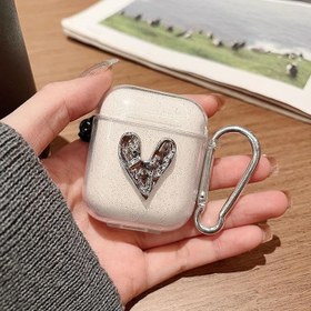 Resim UnDePlus Airpods 3. Nesil ile uyumlu Kılıf Kalp Leopar Taş Kiraz Desenli Fiyok Tutmalı Kılıflar 