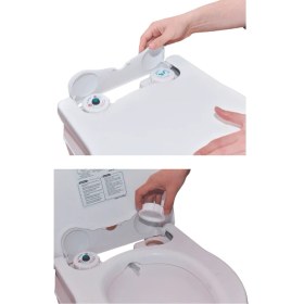 Resim Karavan Kampüs Taharet Musluklu Portatif Tuvalet Beyaz Karavan Tuvaleti Tekne Tuvaleti Hasta Tuvaleti 