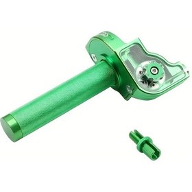 Resim Chuangyinshop 1pc 22mm Cnc Alüminyum Ayarlanabilir Gaz Tutacağı Green Universal Motorcycle Moped Motocross M10 1 5 Diş 