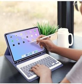 Resim Fogy Ipad Pro 4.nesil 11" Inç (m2 Çipli) 2022 ile Uyumlu Bluetooth Türkçe Q Klavyeli Kılıfı (Tablet Değildir), Gold 