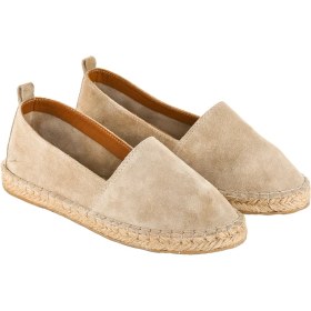 Resim Moosefield Hakiki Deri El Yapımı Kadın Bej Espadril 