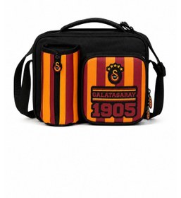 Resim Galatasaray Lisanslı Sarı Kırmızı Beslenme Çantası - 3 Bölmeli Suni Deri Detaylı Okul Çantası Kırmızı - Sarı - Siyah 