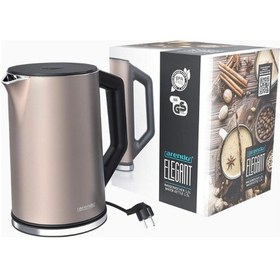 Resim Arendo Çift Duvarlı Paslanmaz Çelik Su Isıtıcı, 1,5 Litre, Ayarlanabilir Sıcaklık Su Isıtıcılar Bej 