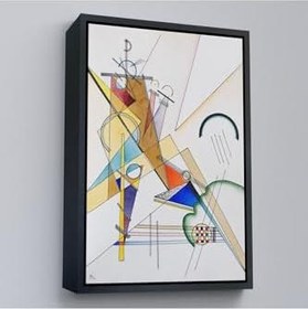 Resim Ahşap Çerçeveli Wassily Kandinsky Gewebe Tablo Altın 55 X 75, TTÇ.KNV7493FRM 