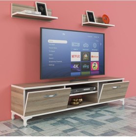 Resim Kenzlife televizyon sehpası berlin 150 crd tv ünitesi raflı 