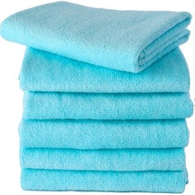 Resim 6 Adet Mutfak Havlusu El Yüz Havlusu Açık Yeşil 