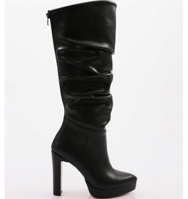 Resim Dgn 607 Kadin Topuklu Çizme 607-2289-R1534 Siyah 