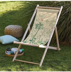 Resim Bluehomeconcept Adawall Renkli Çiçek Tasarımlı Şezlong 