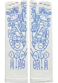 Resim Ayak Refleksoloji Çorap Masaj Seti 1 Çift Çorap Ve 2 Adet Refleksoloji Çubuğu 