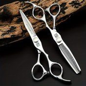 Resim Hosaki 6-Inch Gerçek Makaslar, Hitachi 440C Çelikten Üretilmiş, Özellikle Kuaförler İçin El Yapımı ve Tasarlanmıştır, Olağanüstü Keskinlik Sunar. 