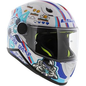 Resim Ls2 Kıd Next Level Çocuk Kapalı Kask Beyaz - Mavi 