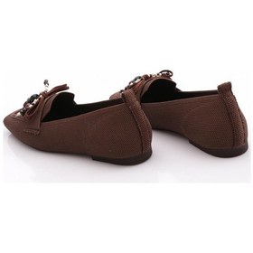 Resim Dgn Pm386-k4004 Kadin Babet Kahve Triko 
