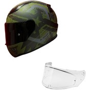 Resim LS2 RAPID 2 THUNDER BIRDS MAT YEŞİL-SİYAH-GRİ KASK (ŞEFFAF KASK CAMI HEDİYELİ ) 