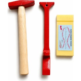 Resim İnan Yapı Laminant Parke Usta Seti Kestamid Döşeme Takozu 2,5 cm x 17 cm - Çekiç 500 Gr ve Çektirme Demiri 3 x 32 cm 