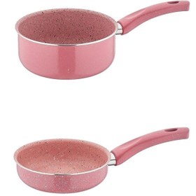 Resim 2'li Set Granit Sosluk+sütlük 14cm Granit Sütlük Ve Sosluk Set Yanmaz Yapışmaz 