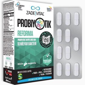 Resim Zade Vital Probiyotik Reforma Takviye Edici Gıda 30 Bitkisel Kapsül 