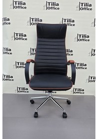 Resim Lara Makam Koltuğu Krom Konik Ayak Siyah 