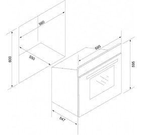 Resim Esty AEF6603W02 Beyaz Fırın 