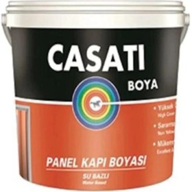 Resim Kuzgun Ticaret Casati Su Bazlı Panel Kapı Boyası Beyaz 0,75 Litre 