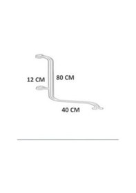 Resim Monavit Engelli Paslanmaz Köşe Tutunma Barı.Banyo.Küvet.Tuvalet Gümüş 