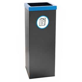 Resim Galvatek Metal Metal Geri Dönüşüm Sıfır Atık Kutusu Elektrostatik Toz Boyalı 25x25x70 (KAĞIT) 