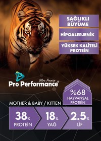 Resim Pro Performance MotherBaby Kuzulu ve Pirinçli Anne ve Yavru Kedi Maması 15 Kg 