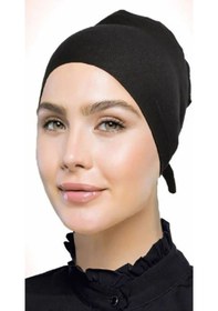 Resim Mim Eşarp Lüx Penye Kadın Bone Siyah 