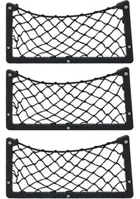 Resim Folinda 3 Adet Kamping Araçları İçin Esnek Ağızlı Depolama Çantısı - Telefon, Kart, Bilet Vb. Küçük Eşyalar İçin Kolay Kurulum Siyah Plastik 36x18cm Çok Renkli 