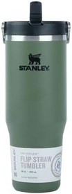 Resim Stanley IceFlow Flip Straw Tumbler Pipetli Termos Bardak, Haki (Dried Pine), 0.89 Litre 