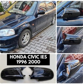 Resim Honda Civic 1996 2000 Yarasa Ayna Kapağı - Parlak Siyah - Abs Plast 