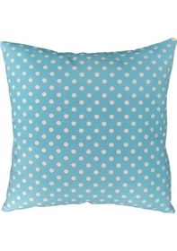 Resim Puantiyeli Turkuaz Yastık Kılıfı 43X43 Cm 