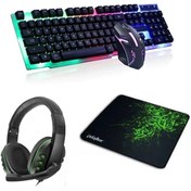 Resim Everest Grup 4in1 Rbg Klavye Mause Pad Rgb Kulaklık Esport Oyuncu Gaming Set 