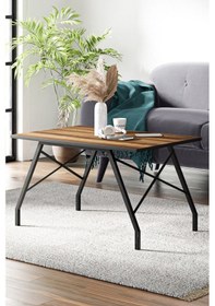 Resim Os2 Orta Sehpa , Metal Sehpa - Ceviz 