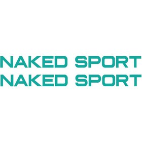 Resim Motiker Naked Sport Yazılı Orta Şase Turkuaz Renk 2 adet 