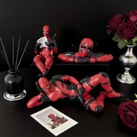 Resim Marvel Deadpool Aksiyon Figürü - Klasik Süper Kahraman Koleksiyonculuğu ile 3 Dinamik Poz, Kırmızı ve Siyah Kıyafet, Halloween, Noel, Şükran Günü Dekorasyonu için Mükemmel, Oturma Odası, Yatak Odası, Ofis veya Dolaplar, Halloween Dekorasyonları, Noel, Halloween Dekorasyonları, Sonbahar Ev Dekorasyonu Koleksiyonculuğu Figürleri 
