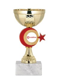 Resim Odak Kupa - Economy Kupalar - Eco-049 C - 17 Cm Altın - Beyaz 