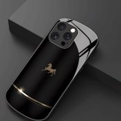 Resim Basit ve şık Erkek siyah arka plan Altın çizgi at desenli iPhone 16/16Pro/16ProMax/16Plus/15/15Plus/15Pro/15ProMax, 14/14Plus/14Pro/14ProMax, 13/13Pro/13ProMax, 12/12Pro/12ProMax, 11/11Pro/11Proamx, 7/8plus, XR/Xs/XsMax için yaratıcı kavisli temperli cam, tam kapsama anti-düşme cep telefonu kılıfı koruma 