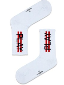 Resim CARNAVAL SOCKS Play Yazılı Desenli Renkli Spor Çorap 