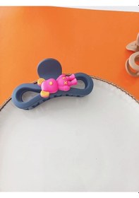 Resim 11 Cm 3 Adet Buyuk Kaliteli Mandal Toka Kalın Saç Lila 