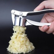 Resim 1 Adet Premium Paslanmaz Çelik Sarımsak Presi & Zencefil Ezici - Ergonomik Saplı Ağır Hizmet Tipi Manuel Sarımsak ve Zencefil Kırıcı, Kolay Temizlenebilir Tasarım ile Pratik Mutfak Aleti, Şık Metalik Yüzeyli, Günlük Pişirme İçin Kompakt Sarımsak Öğütücü 