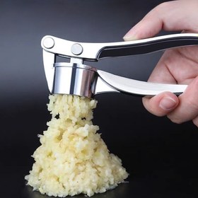 Resim 1 Adet Premium Paslanmaz Çelik Sarımsak Presi & Zencefil Ezici - Ergonomik Saplı Ağır Hizmet Tipi Manuel Sarımsak ve Zencefil Kırıcı, Kolay Temizlenebilir Tasarım ile Pratik Mutfak Aleti, Şık Metalik Yüzeyli, Günlük Pişirme İçin Kompakt Sarımsak Öğütücü 