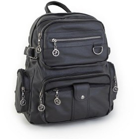 Resim Nas Bag Kadın Sırt Çantası Siyah Yıkamalı Siyah 