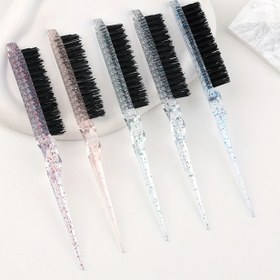 Resim 1 adet Profesyonel Naylon Kıllı Saç Fırçası - İnce Çizgi Stil Arka Tarak, Dayanıklı ABS Plastik Sap, Normal Saç Tipleri İçin İdeal, Saç Bakımı Aksesuarı|Zarif Saç Fırçası|Ergonomik Tasarım 