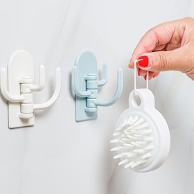 Resim Yaratıcı Çok Fonksiyonlu Döner Kanca, Banyo, Mutfak ve Yatak Odası Duvarları İçin Uygun, Kullanışlı Kanca 