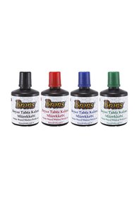 Resim Doldurulabilir Tahta Kalemi Mürekkebi 100 Ml 4 Lü Set Karışık Çok Renkli 
