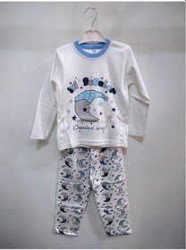 Resim Erkek Cocuk Pijama Alt Üst Takım Mavi 